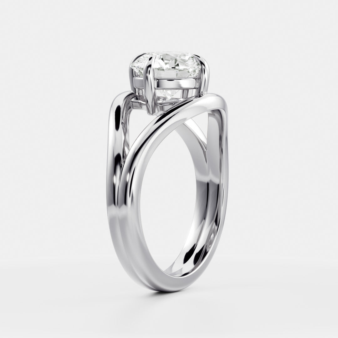 Marquise Cut Cluster Styled Lab Grown Diamond Engagement Ring
