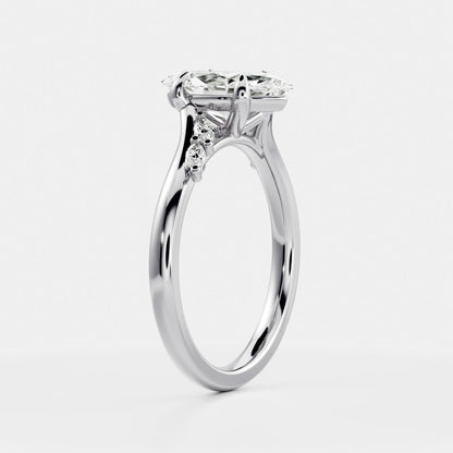 Stunning 1.5-2.5 CT Marquise Moissanite Engagement Ring with Cluster Design