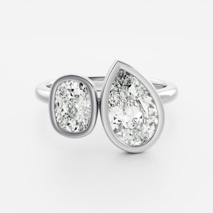 Marquise Cut Cluster Styled Lab Grown Diamond Engagement Ring