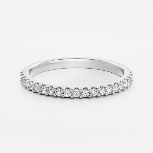 Stunning 0.30 CT Round Moissanite Stones Half Eternity Wedding Bands