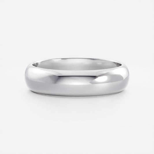 Domed Men's Gold Wedding Band