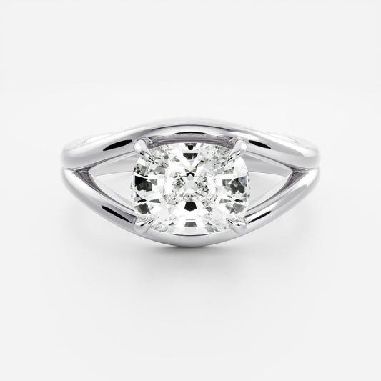Marquise Cut Cluster Styled Lab Grown Diamond Engagement Ring