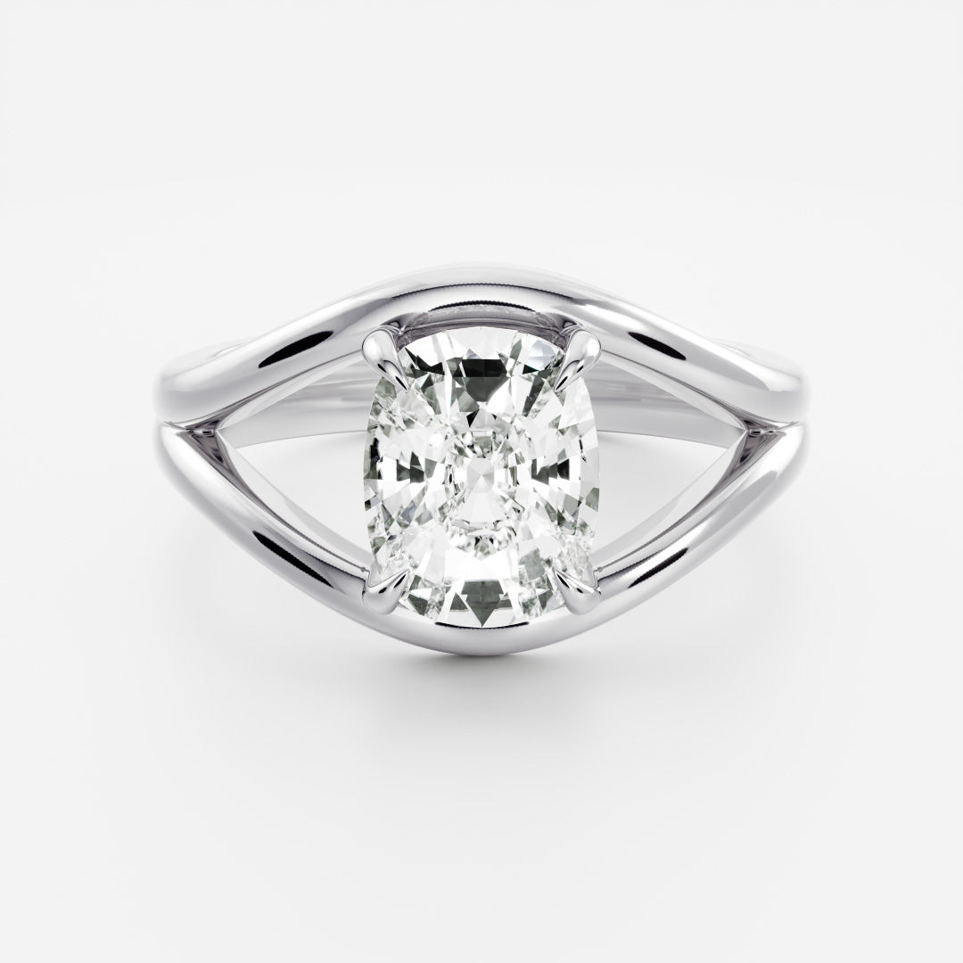 Marquise Cut Cluster Styled Lab Grown Diamond Engagement Ring
