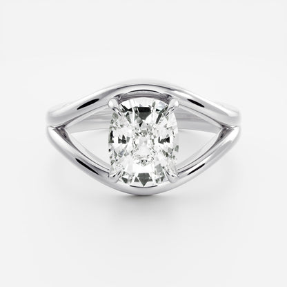 Marquise Cut Cluster Styled Lab Grown Diamond Engagement Ring