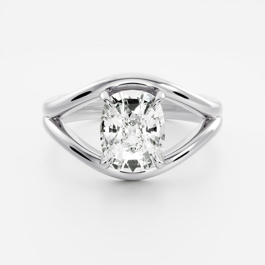 Marquise Cut Cluster Styled Lab Grown Diamond Engagement Ring