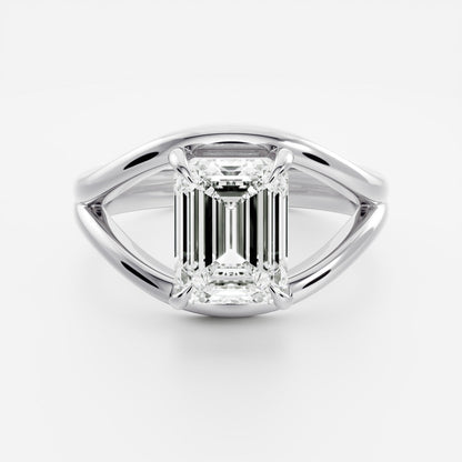 Marquise Cut Cluster Styled Lab Grown Diamond Engagement Ring