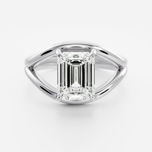 Marquise Cut Cluster Styled Lab Grown Diamond Engagement Ring