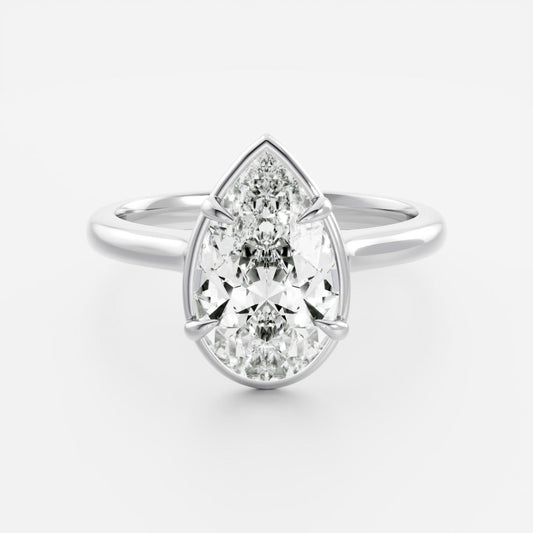 Marquise Cut Cluster Styled Lab Grown Diamond Engagement Ring