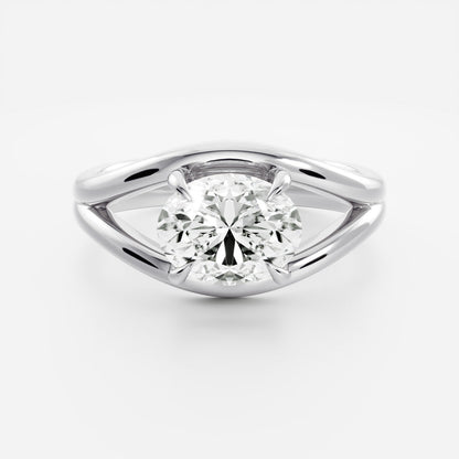 Marquise Cut Cluster Styled Lab Grown Diamond Engagement Ring