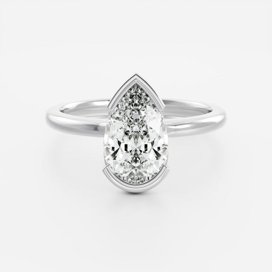 Marquise Cut Cluster Styled Lab Grown Diamond Engagement Ring