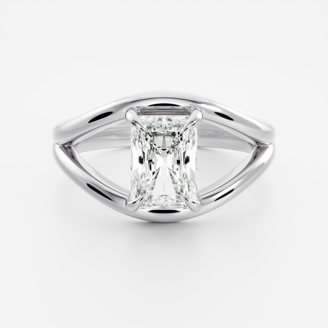 Marquise Cut Cluster Styled Lab Grown Diamond Engagement Ring