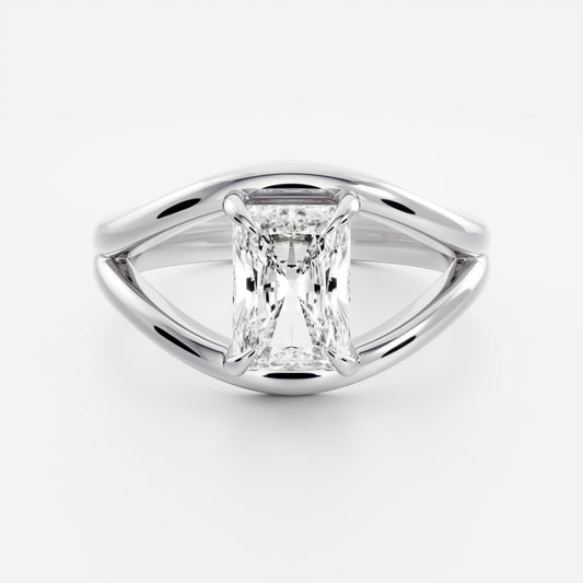 Marquise Cut Cluster Styled Lab Grown Diamond Engagement Ring