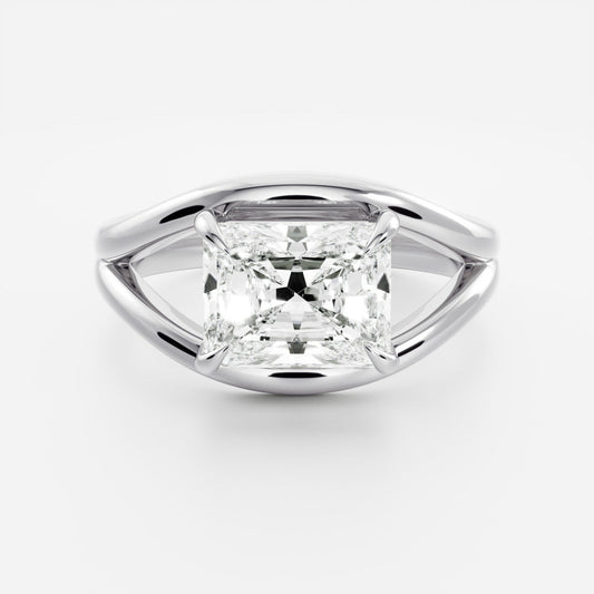 Marquise Cut Cluster Styled Lab Grown Diamond Engagement Ring