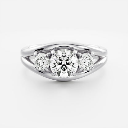 Marquise Cut Cluster Styled Lab Grown Diamond Engagement Ring