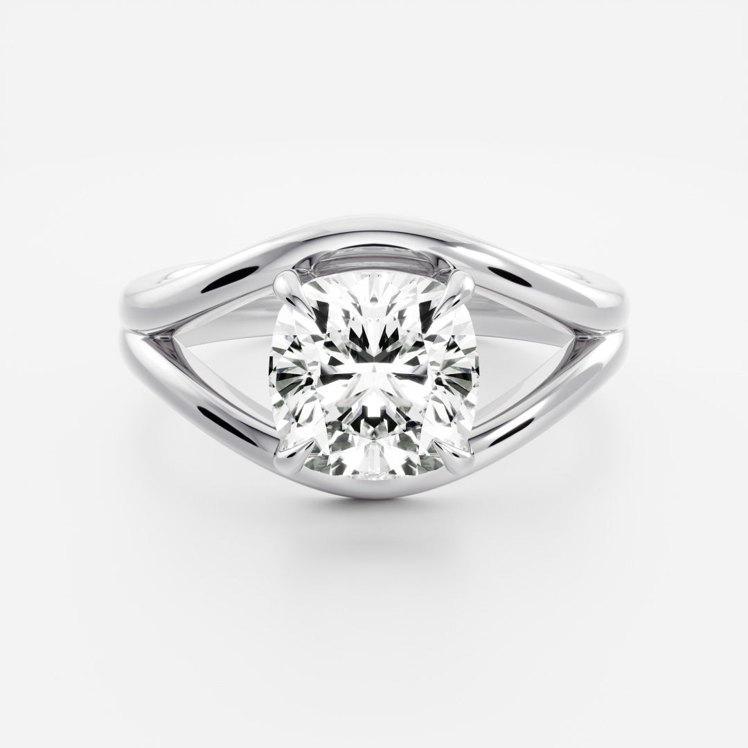 Marquise Cut Cluster Styled Lab Grown Diamond Engagement Ring
