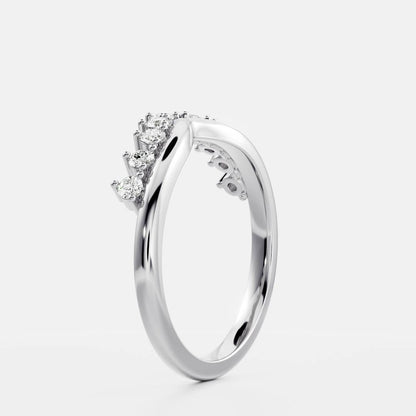Stunning 0.20 TCW Round Moissanite Stones Wedding Bands