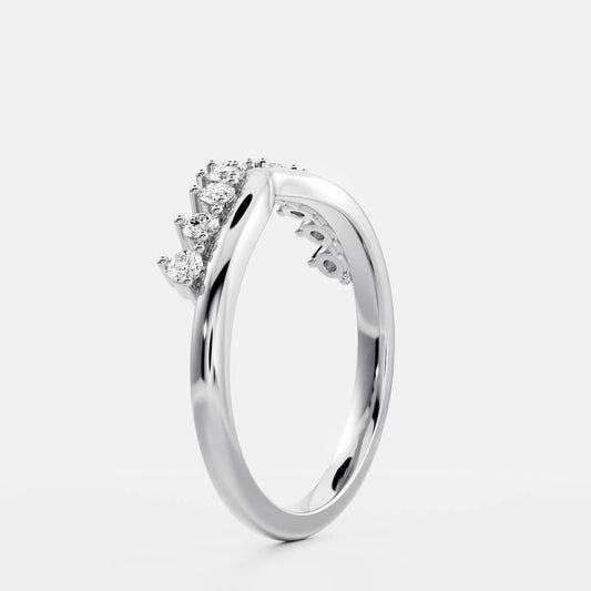 Stunning 0.20 TCW Round Moissanite Stones Wedding Bands
