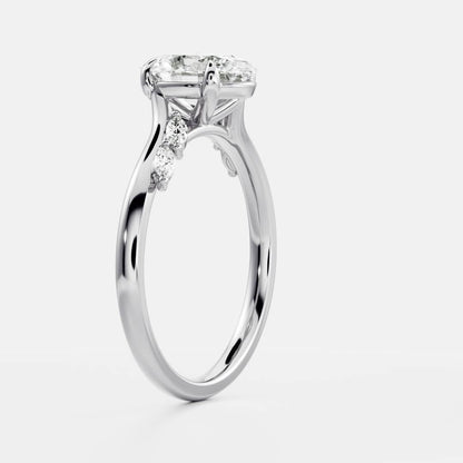 Marquise Cut Cluster Styled Lab Grown Diamond Engagement Ring