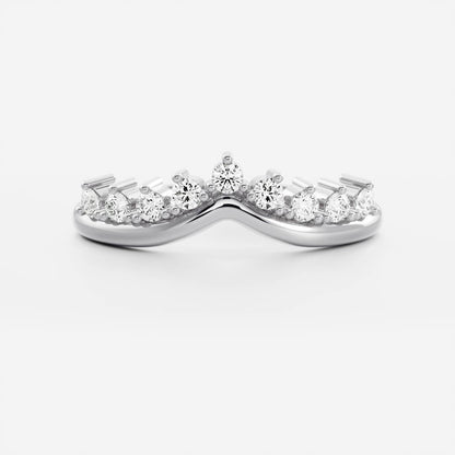Stunning 0.20 TCW Round Moissanite Stones Wedding Bands