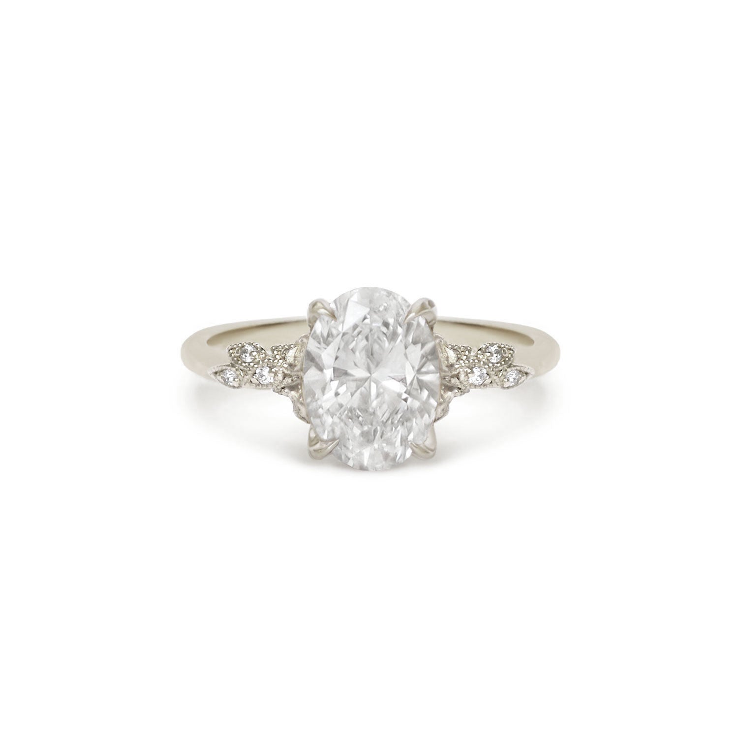 Marquise Shaped Three Stone Lab Grown Diamond Engagement Ring