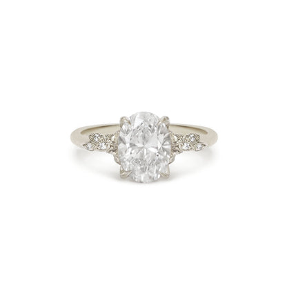 Marquise Shaped Three Stone Lab Grown Diamond Engagement Ring