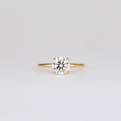 1.23 CT Round Shaped Solitaire Moissanite Engagement Ring