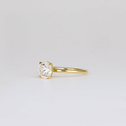 1.23 CT Round Shaped Solitaire Moissanite Engagement Ring
