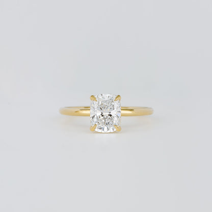 1.47 CT Cushion Shaped Solitaire Moissanite Engagement Ring