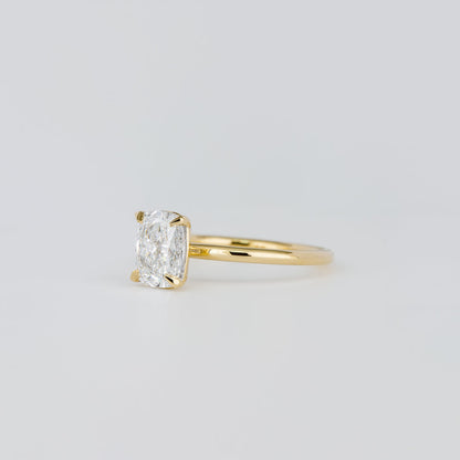1.47 CT Cushion Shaped Solitaire Moissanite Engagement Ring