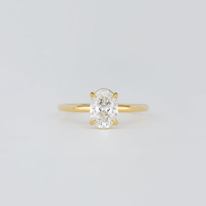 1.07 TCW Oval Shaped Solitaire Moissanite Engagement Ring