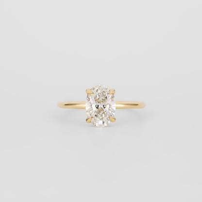 1.52 CT Oval Shaped Solitaire Moissanite Engagement Ring
