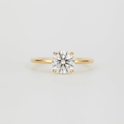 1.52 CT Round Shaped Solitaire Moissanite Engagement Ring