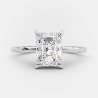 2.43 CT Radiant Cut Solitaire Style Moissanite Engagement Ring 4