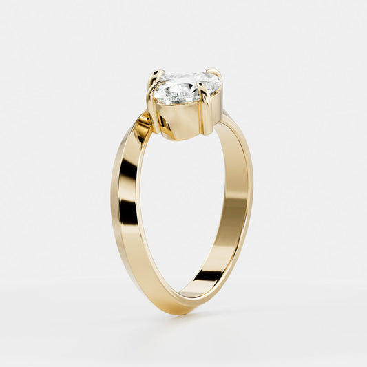 Marquise Cut Cluster Styled Lab Grown Diamond Engagement Ring