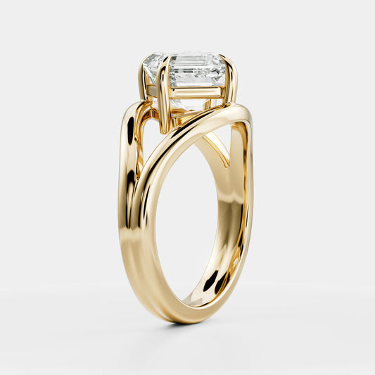 Marquise Cut Cluster Styled Lab Grown Diamond Engagement Ring