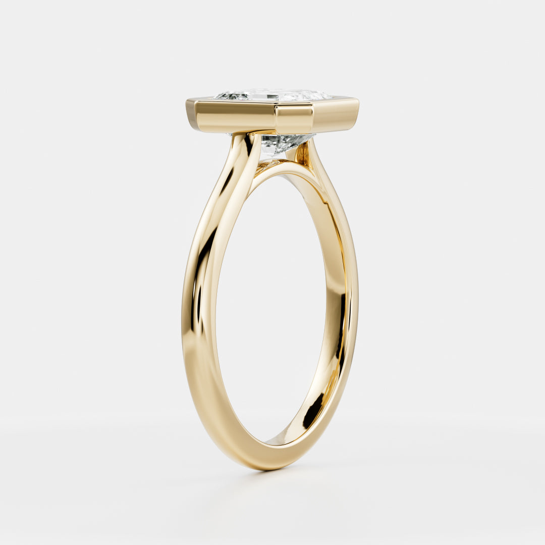 Marquise Cut Cluster Styled Lab Grown Diamond Engagement Ring