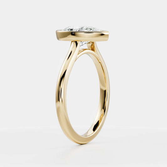 Marquise Cut Cluster Styled Lab Grown Diamond Engagement Ring