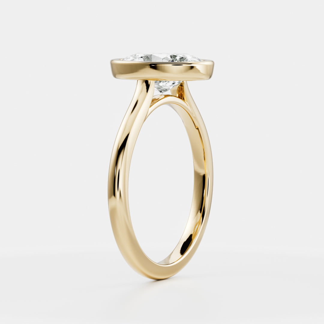 Marquise Cut Cluster Styled Lab Grown Diamond Engagement Ring