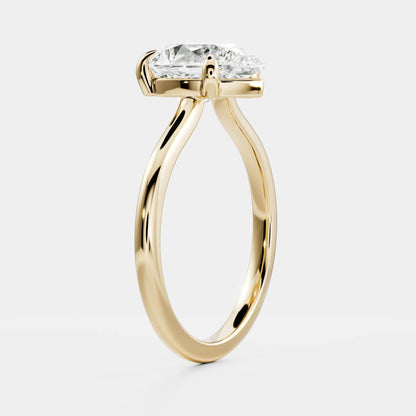 Stunning 1.5-2.5 CT Pear Moissanite Engagement Ring with Solitaire Design