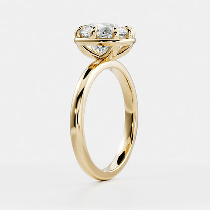 Marquise Cut Cluster Styled Lab Grown Diamond Engagement Ring