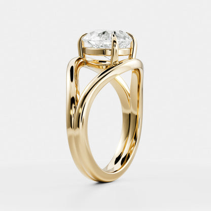 Marquise Cut Cluster Styled Lab Grown Diamond Engagement Ring