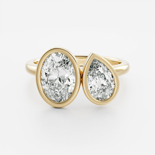 Marquise Cut Cluster Styled Lab Grown Diamond Engagement Ring