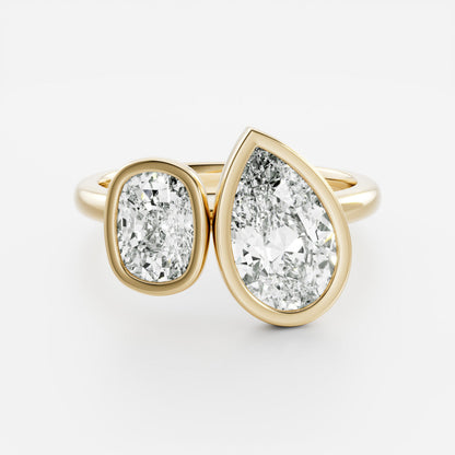 Marquise Cut Cluster Styled Lab Grown Diamond Engagement Ring