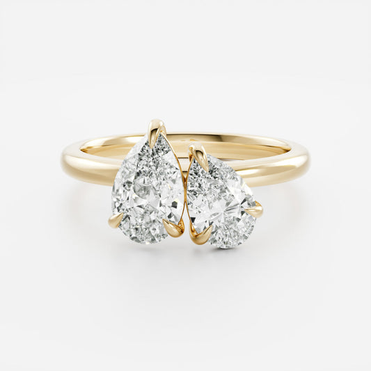 Marquise Cut Cluster Styled Lab Grown Diamond Engagement Ring