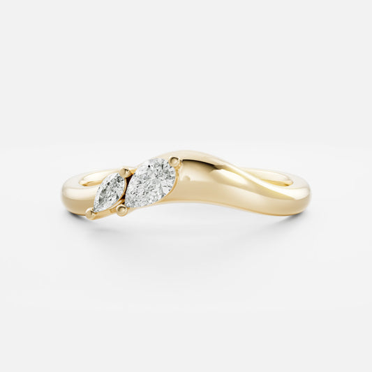 0.25 TCW Round Shaped Half Eternity Lab Grown Diamond Wedding Band