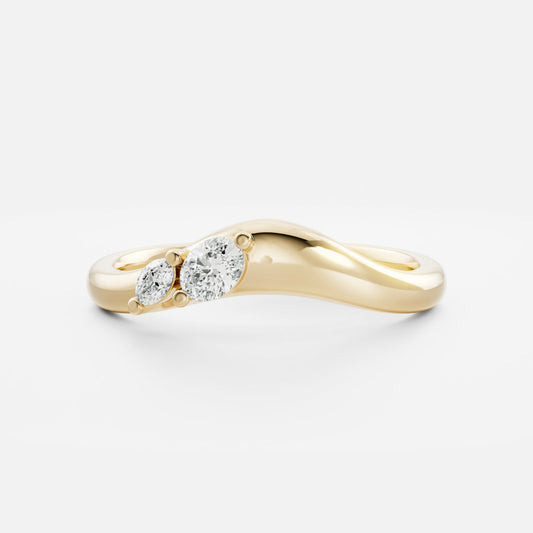 0.25 TCW Round Shaped Half Eternity Lab Grown Diamond Wedding Band