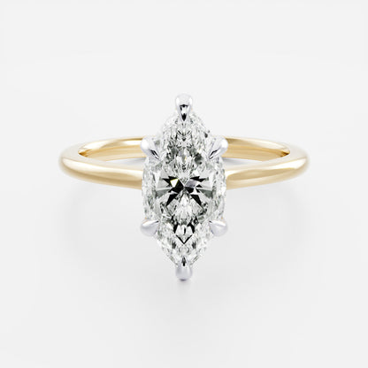 Stunning 1.5-2.5 CT Marquise Moissanite Engagement Ring with Solitaire Design