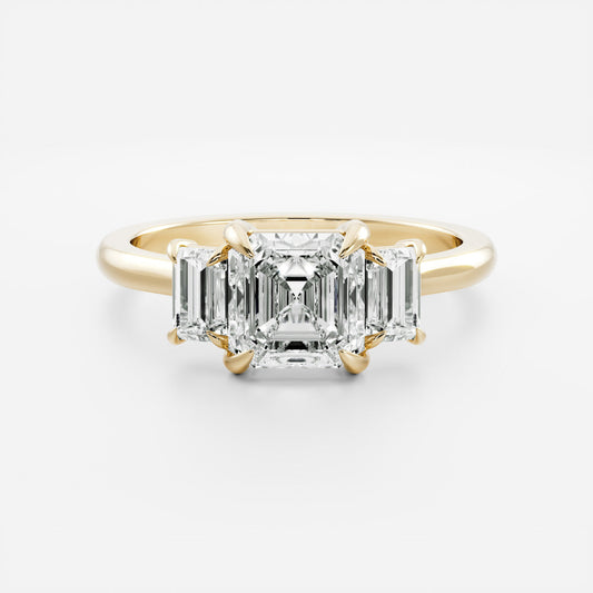Marquise Cut Cluster Styled Lab Grown Diamond Engagement Ring