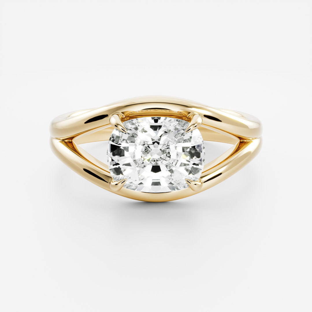 Marquise Cut Cluster Styled Lab Grown Diamond Engagement Ring