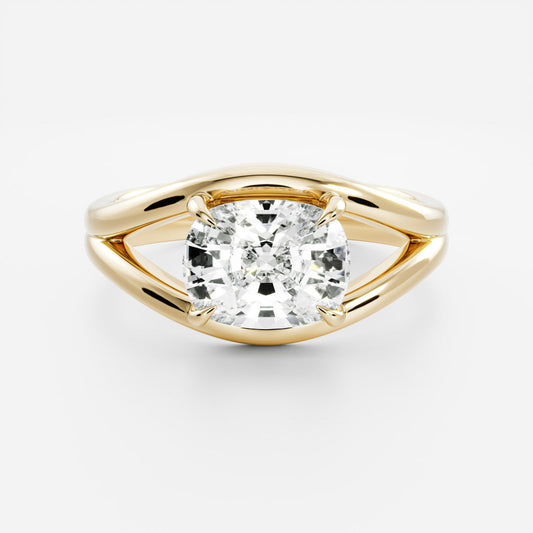 Marquise Cut Cluster Styled Lab Grown Diamond Engagement Ring